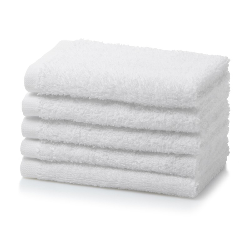 550 GSM white face towels